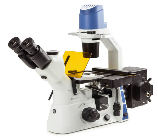 Microscope trinoculaire inversé Oxion Inverso OX.2453-PLF - www.letscopes.com